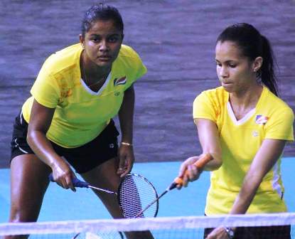 Cousins Juliette Ah-Wan and Alisen Camille won the women’s doubles event in Congo Brazzaville